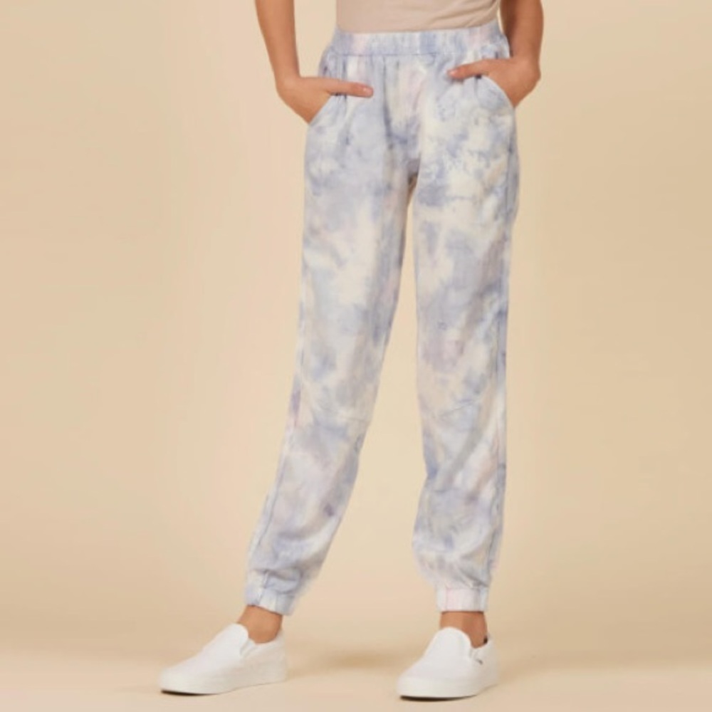 NEW Vintage Havana Tie Dye Ribbed Joggers Blue‎ Pink White Small